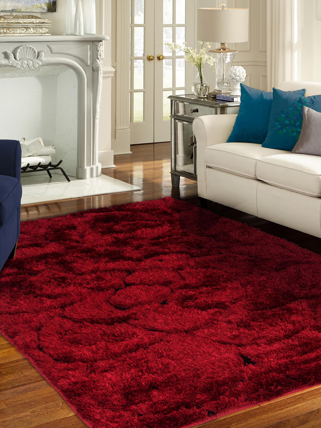 Buy Storyhome Maroon Polyester Carpet Carpets for Unisex 2422246