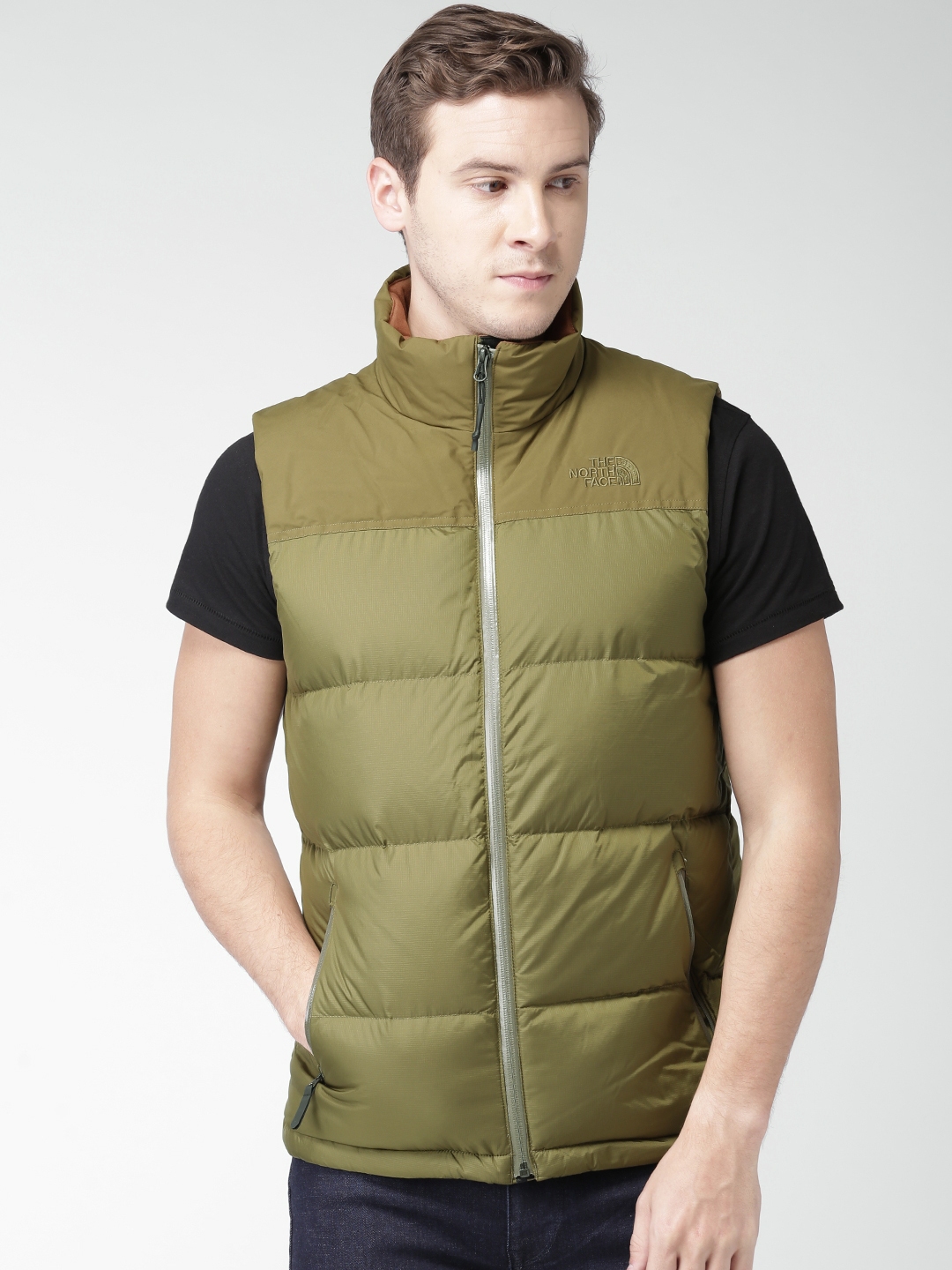 Buy The North Face Men Olive Green Solid M MUNTAN DOWN Jacket - Jackets ...