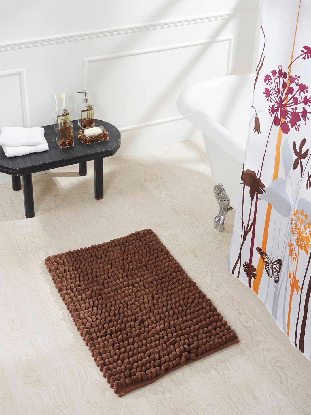 Buy Obsessions Universal 100 Cotton Bath Mat Brown Bath Rugs for