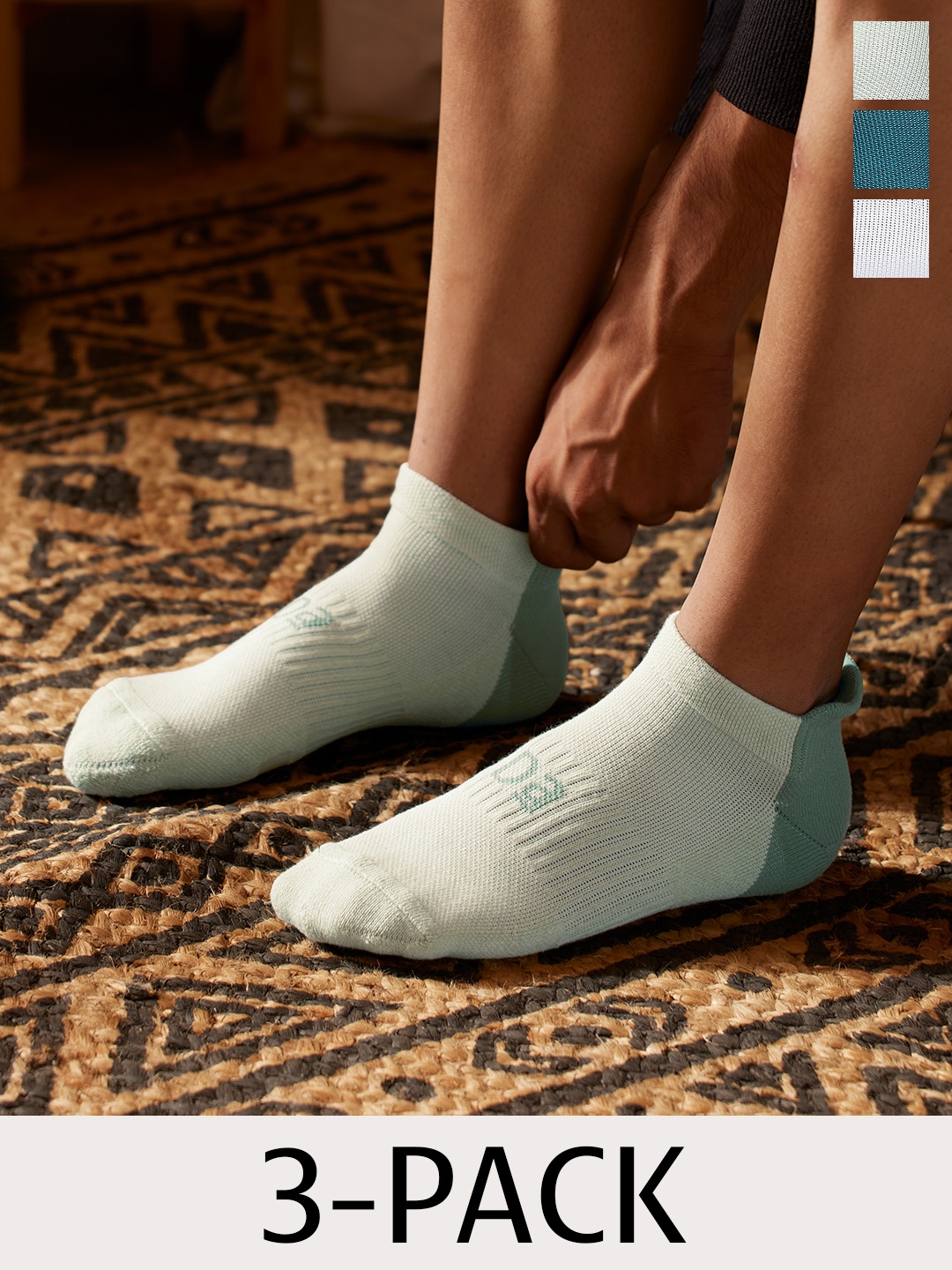 Buy DaMENSCH Set Of 3 Aloe Soft Below Ankle Anti Odour Premium Terry ...