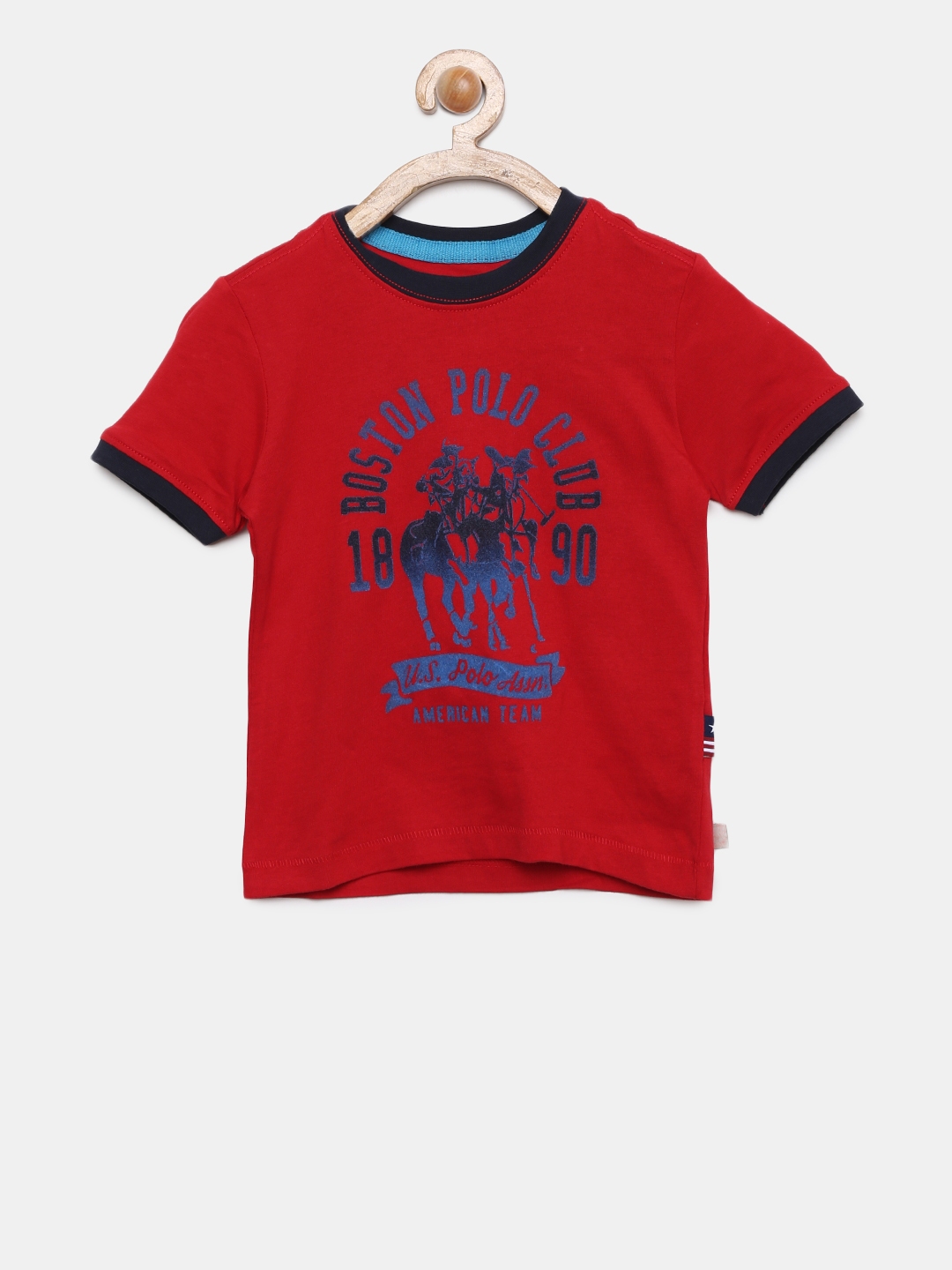 Buy U.S. Polo Assn. Kids Boys Red Printed T Shirt - Tshirts for Boys ...