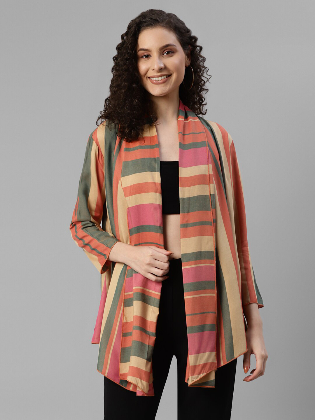 Stripe Women'S Shrug