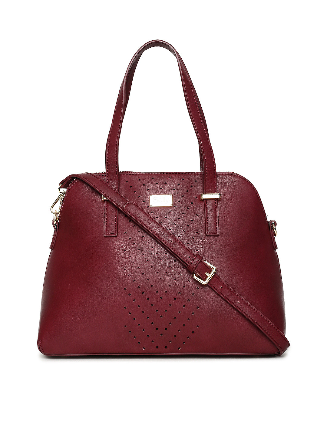 Buy Allen Solly Burgundy Solid Shoulder Bag Handbags for Women