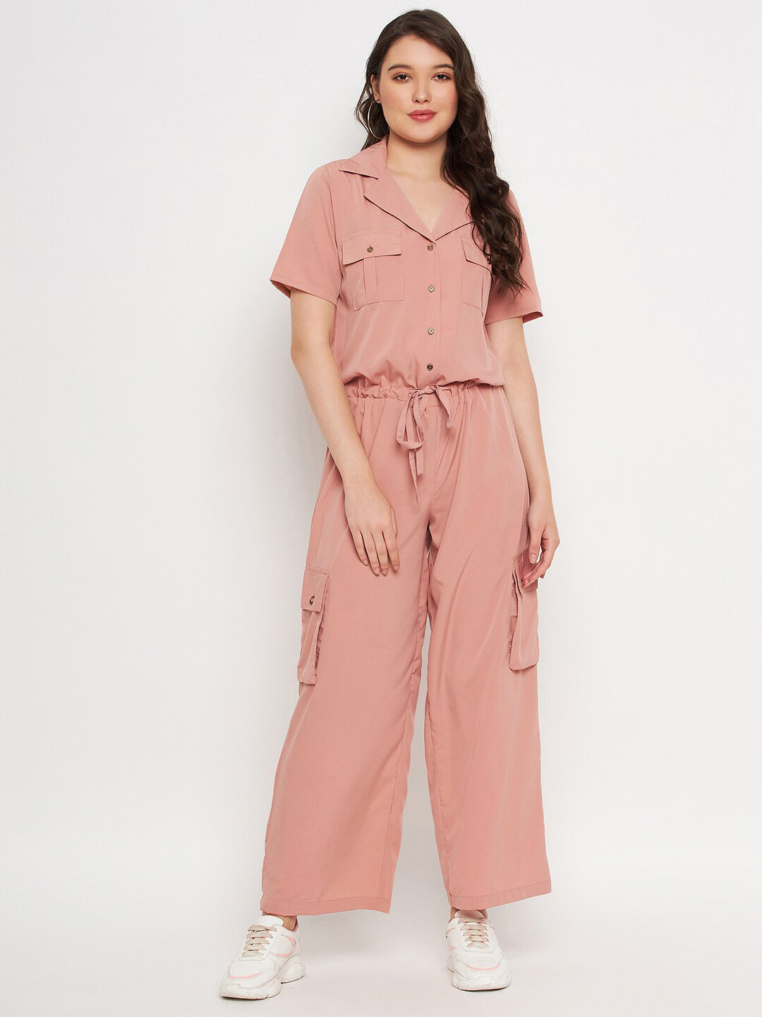 Buy Color Cocktail Shirt Collar Jumpsuit Jumpsuit for Women 24237888