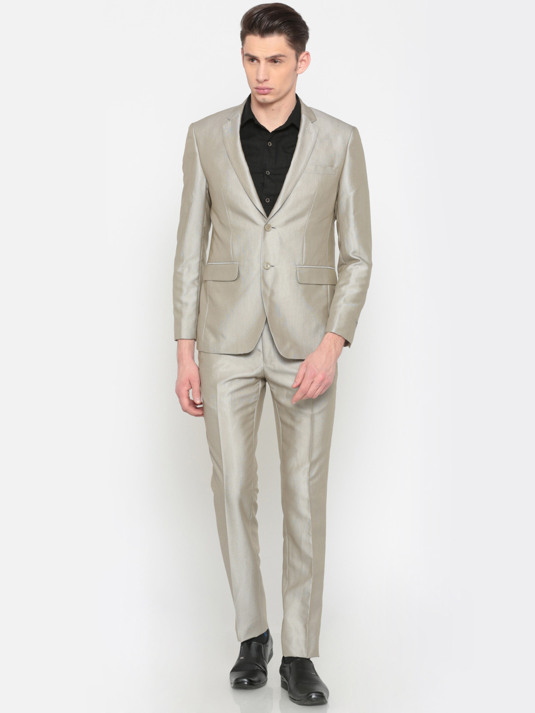 Buy Peter England Grey Neo Slim Fit Single Breasted Party Suit Suits