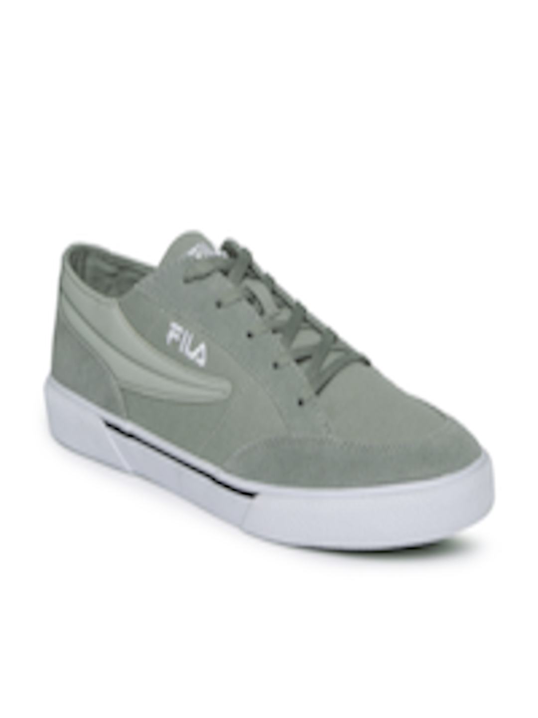 Buy FILA Men Grey Solid Synthetic & Leather Sparks Sneakers - Casual ...