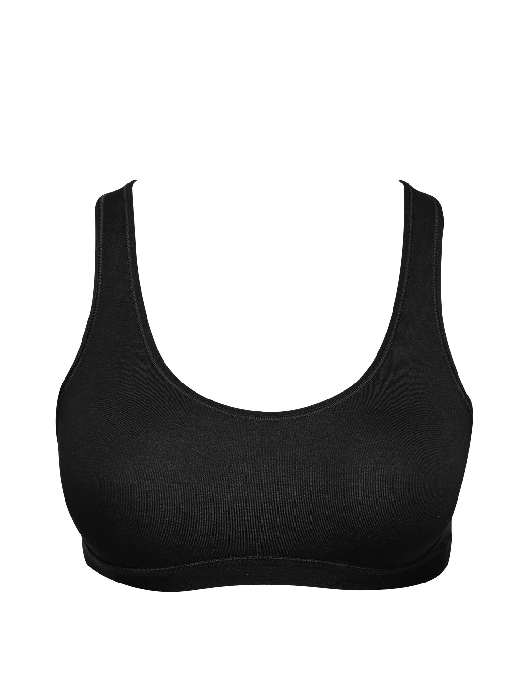 Buy Jockey Black Solid Non Wired Non Padded Sports Bra 1381 0105 Bra