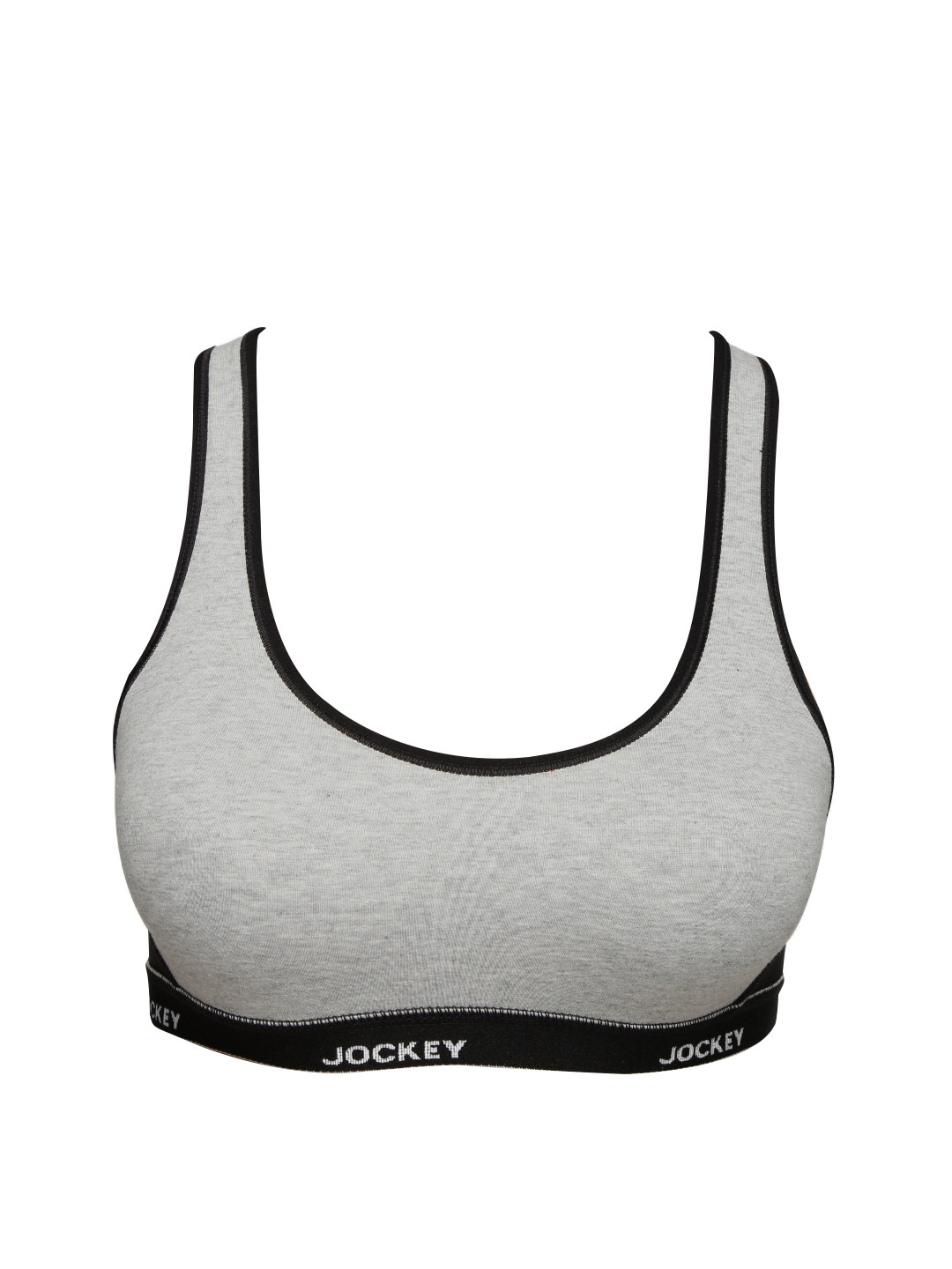 Buy Jockey Grey Solid Non Wired Non Padded Sports Bra 1381 0105 Bra