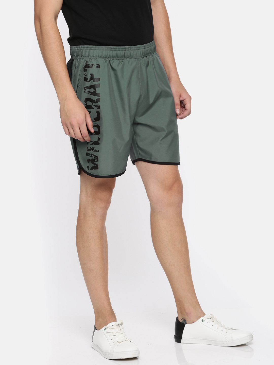 Buy Wildcraft Men Charcoal Grey Solid Regular Fit Sports Running Shorts