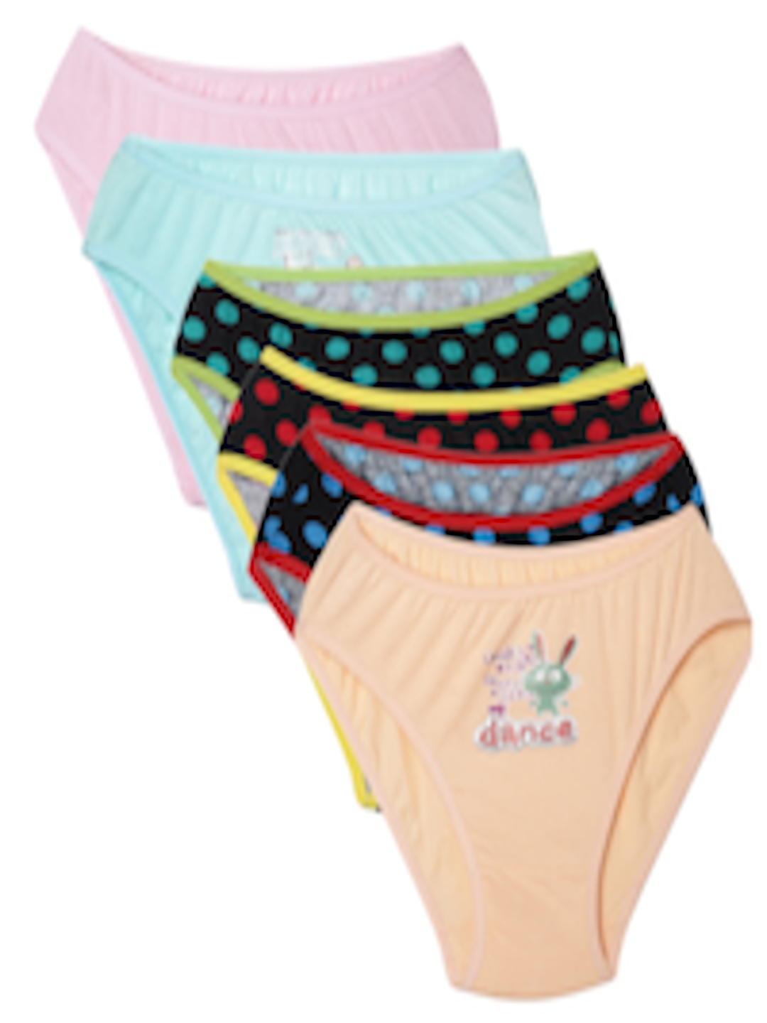 Buy Leading Lady Girls Pack Of 6 Briefs Dolly Polly 75 - Briefs for ...