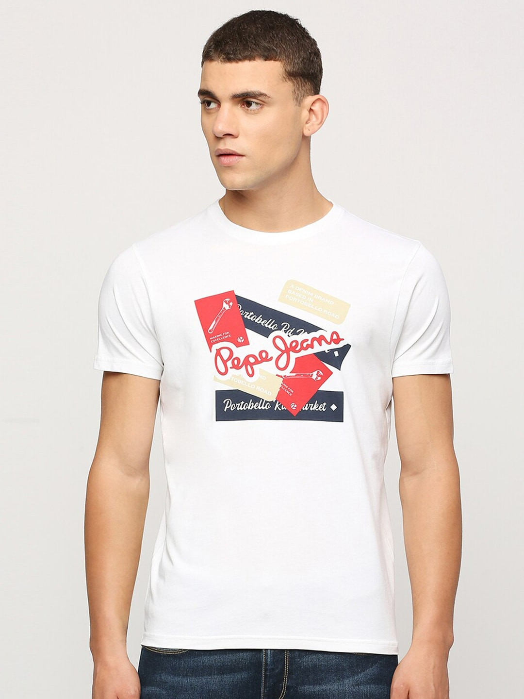 Pepe Jeans Azzurro Cotton Men T-Shirt