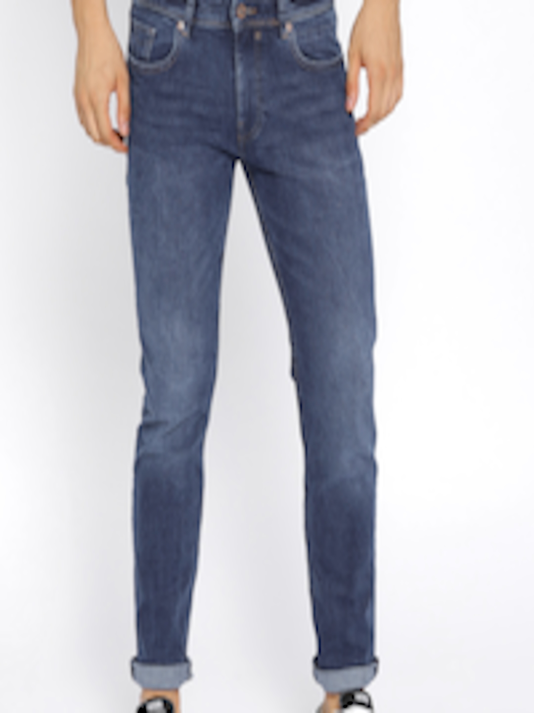 Buy ESPRIT Men Blue Slim Fit Mid Rise Clean Look Stretchable Jeans ...