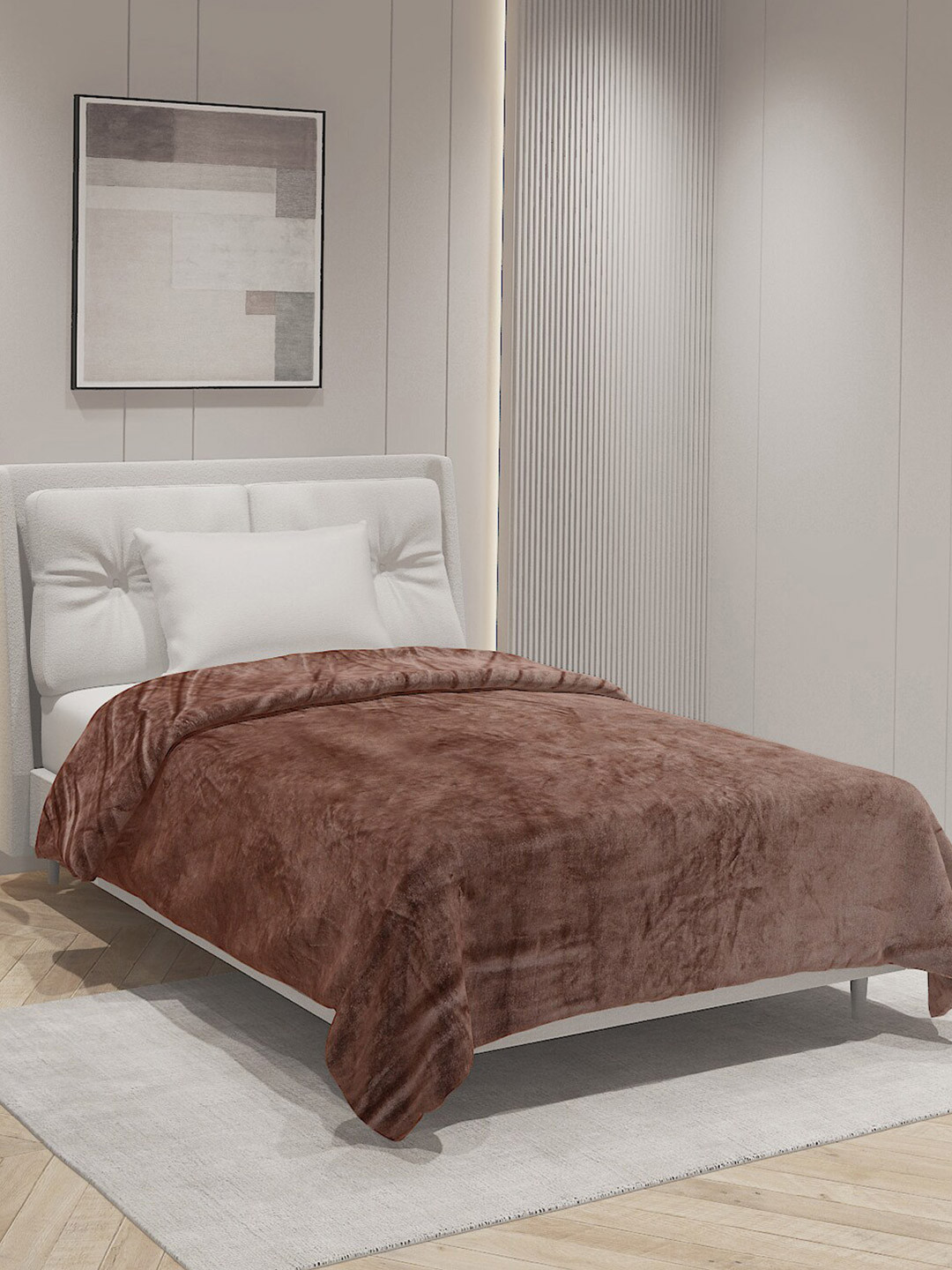 Buy Monte Carlo Brown AC Room 233 GSM Single Bed Blanket Blankets