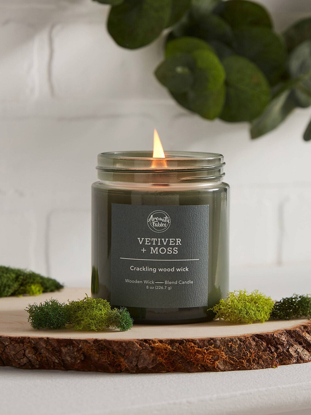 Buy Aromatic Fables Green Grape Scented Round Glass Jar Candle