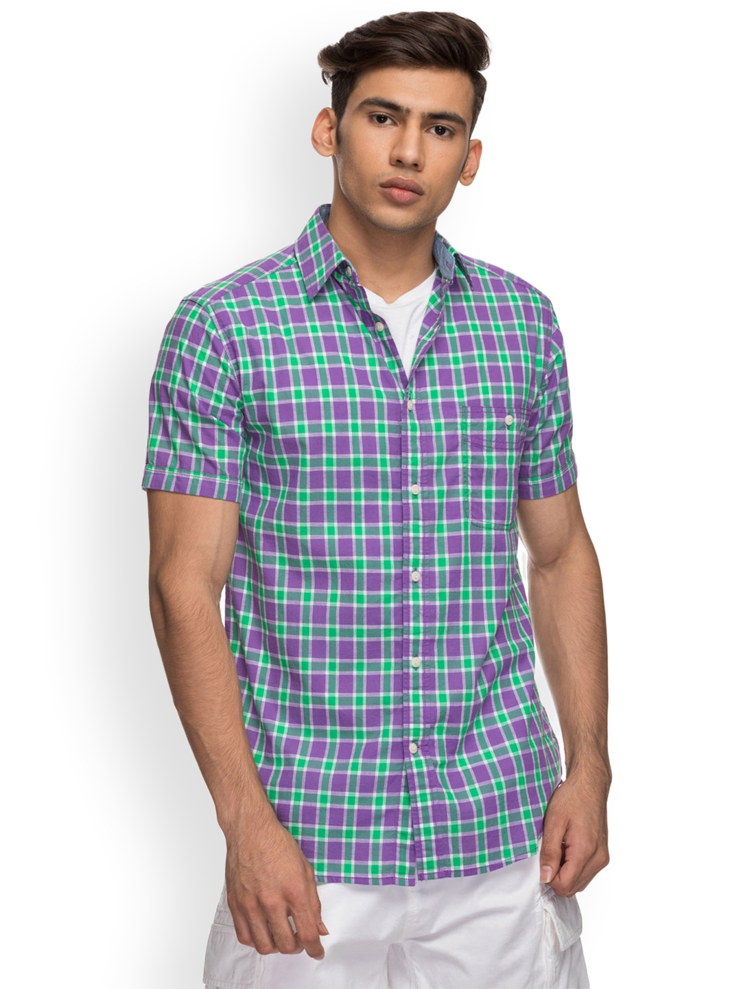 green checked shirt mens uk