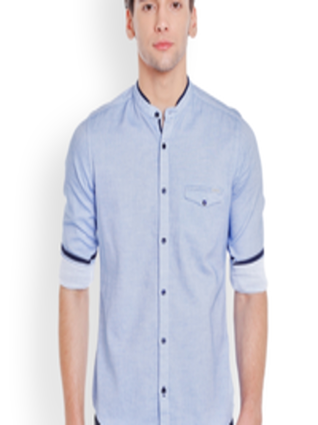 Buy Killer Men Blue Slim Fit Solid Casual Shirt - Shirts for Men ...