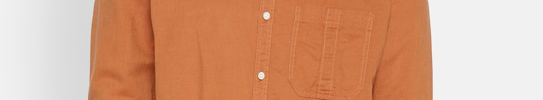 Buy Lombard Men Rust Brown Slim Fit Solid Casual Shirt - Shirts for Men ...