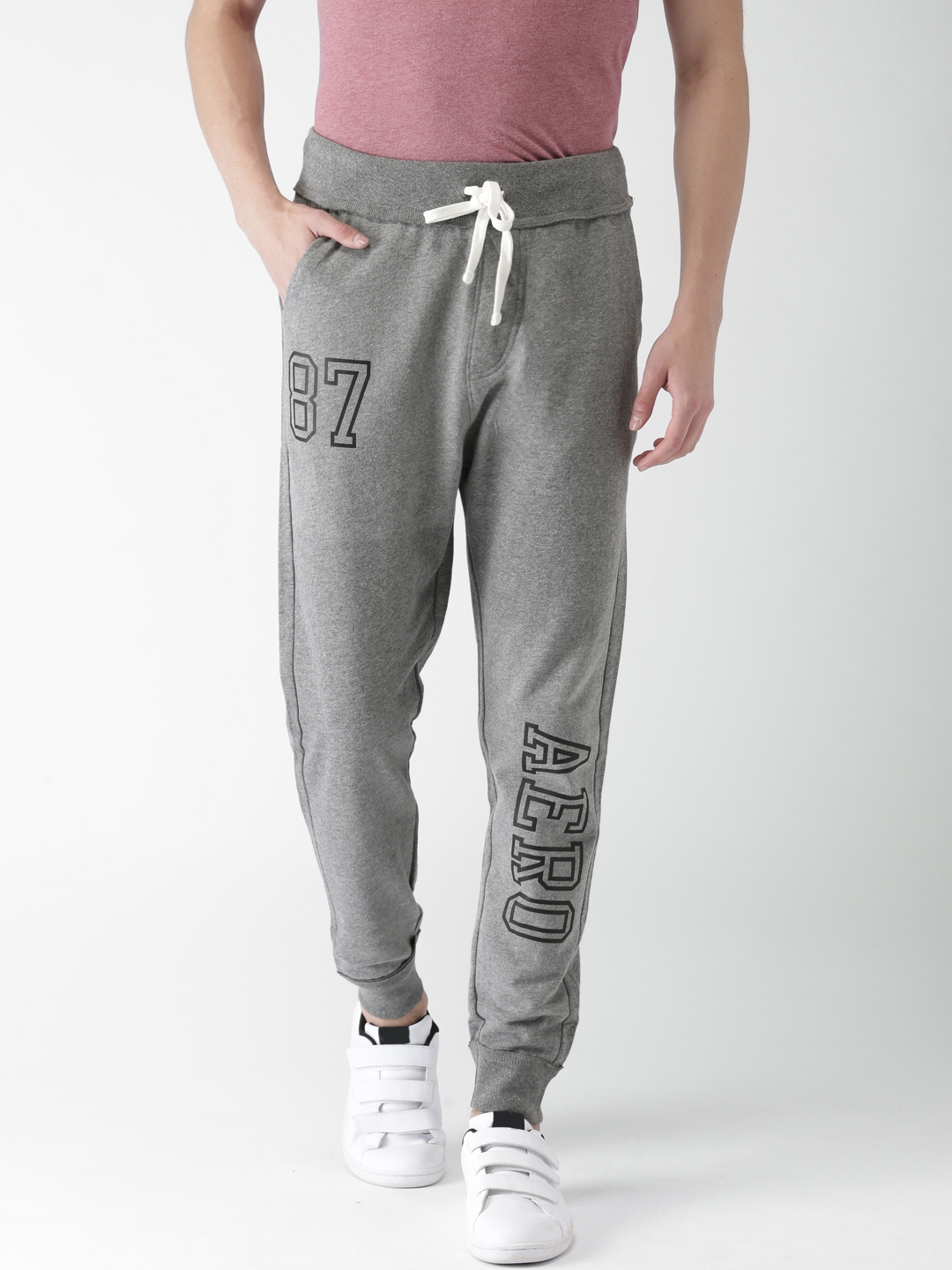 Buy Aeropostale Men Grey Joggers - Track Pants for Men 2432514 | Myntra