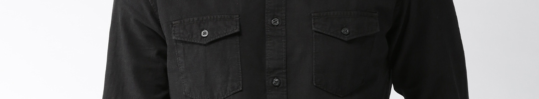 Buy Aeropostale Men Black Regular Fit Solid Casual Shirt - Shirts for ...