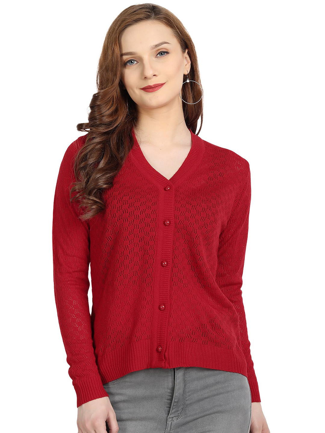 Buy CLAPTON V Neck Woollen Cardigan Sweaters for Women 24351442 Myntra