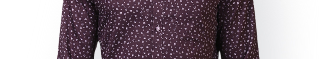 Buy Raymond Men Purple Slim Fit Printed Semiformal Shirt - Shirts for ...