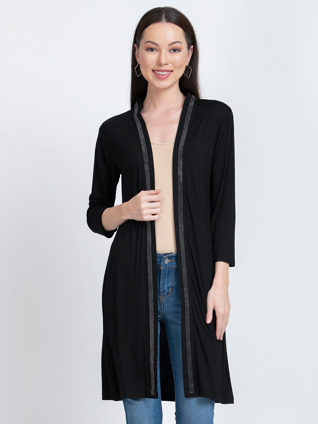 Buy UrSense Embellished Longline Shrug Shrug for Women 24364110 Myntra