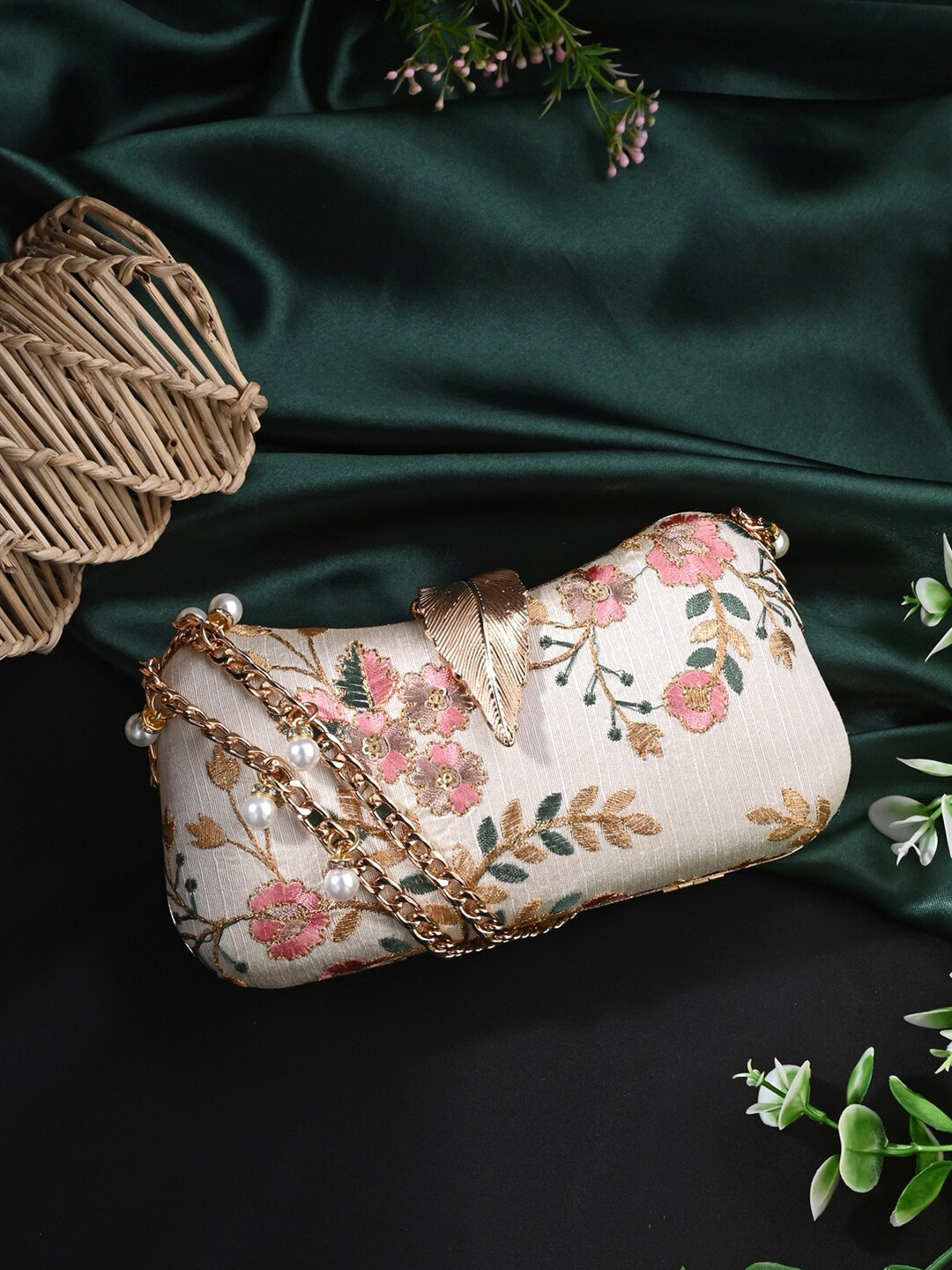 Buy Toobacraft Embellished Wrist Loop Box Clutch Clutches for Women