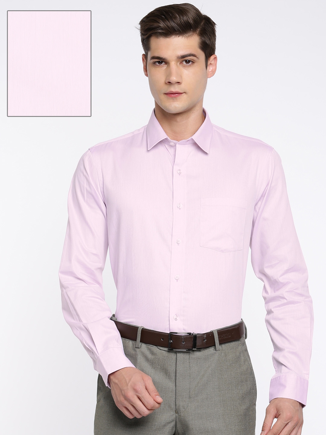 Buy Arrow Men Pink Striped Formal Shirt - Shirts for Men 2437765 | Myntra
