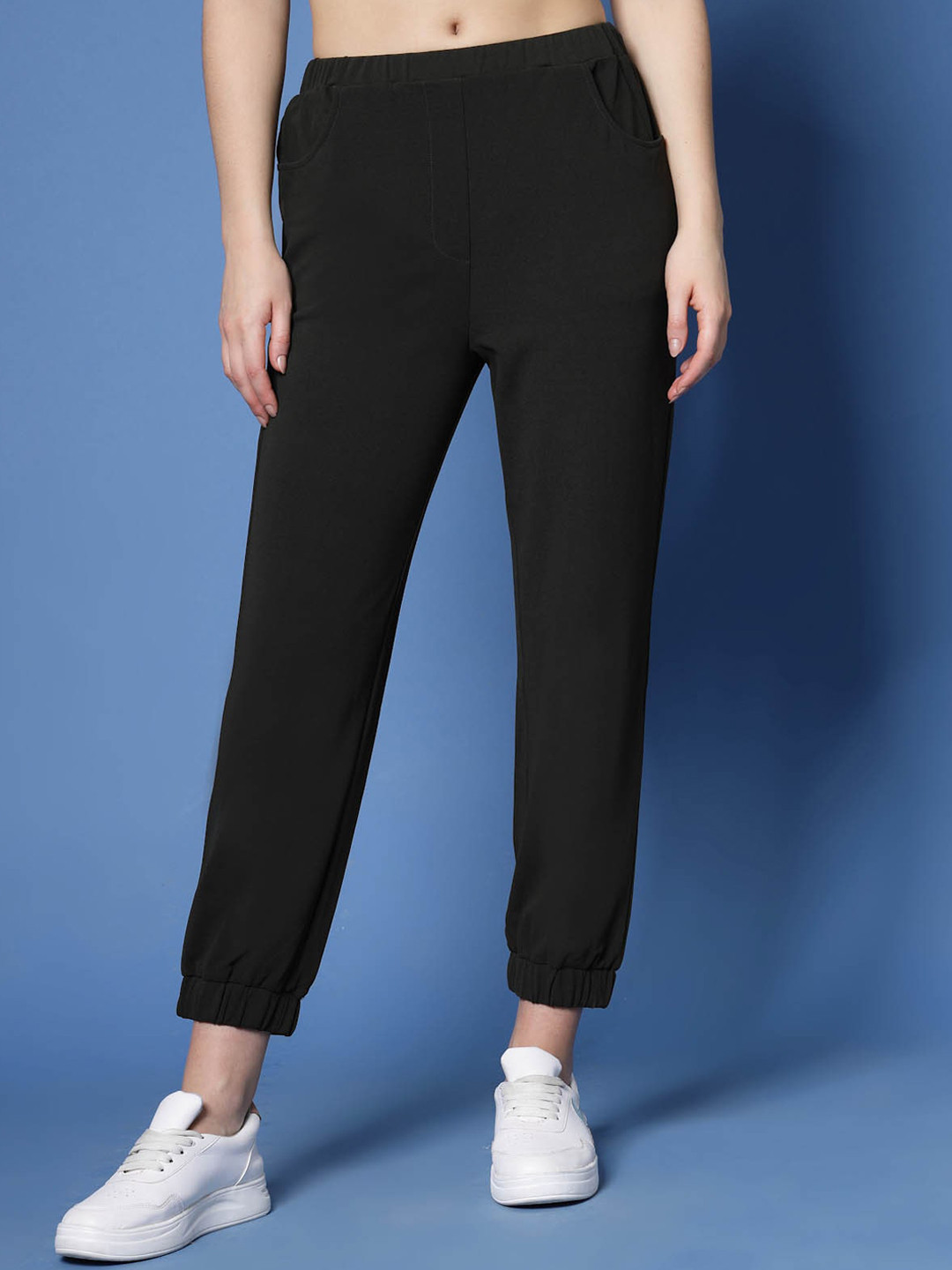 Combo of 2 Olive Green and Gray Cotton Flax Women Trouser Pant-10363 main image 0