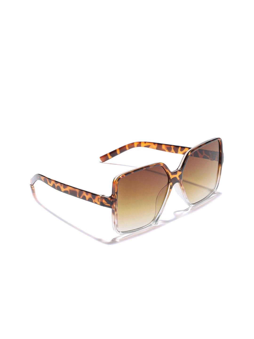 Buy Dressberry Unisex Brown Lens And Red Square Sunglasses With Uv Protected Lens Sunglasses For