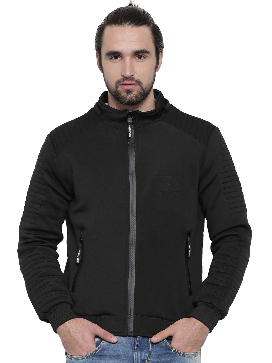 Buy Showoff Men Black Solid Jacket Jackets For Men 2438365 Myntra