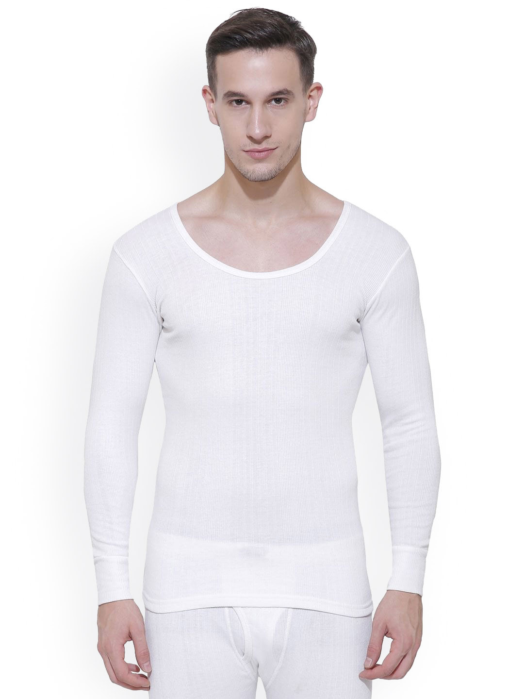 Round Neck Thermal Top w/ Side Slit main image 1
