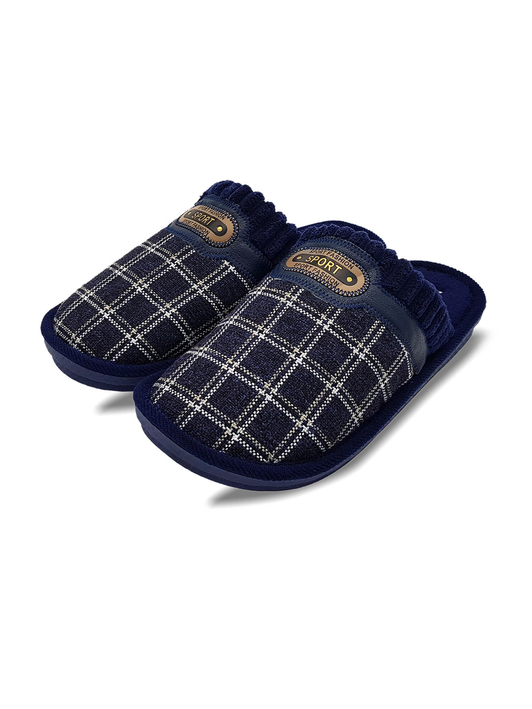 Buy JENNA Men Comfort Closed Toe Fur Room Slippers - Flip Flops for Men ...