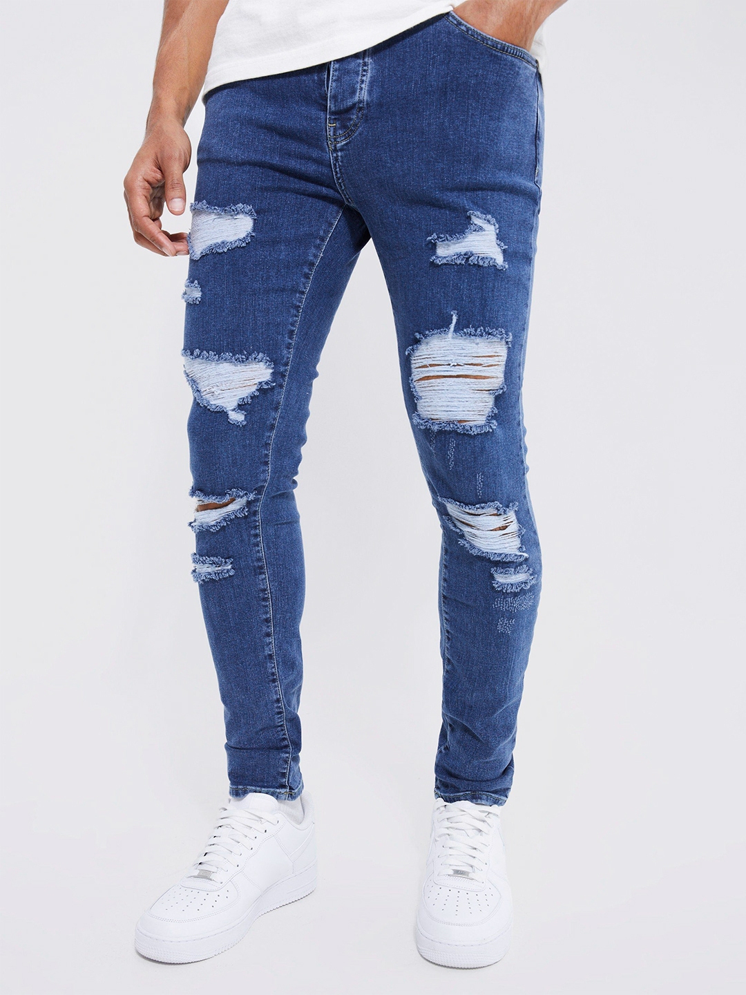 Buy Boohooman Skinny Fit Highly Distressed Stretchable Jeans Jeans For Men Myntra