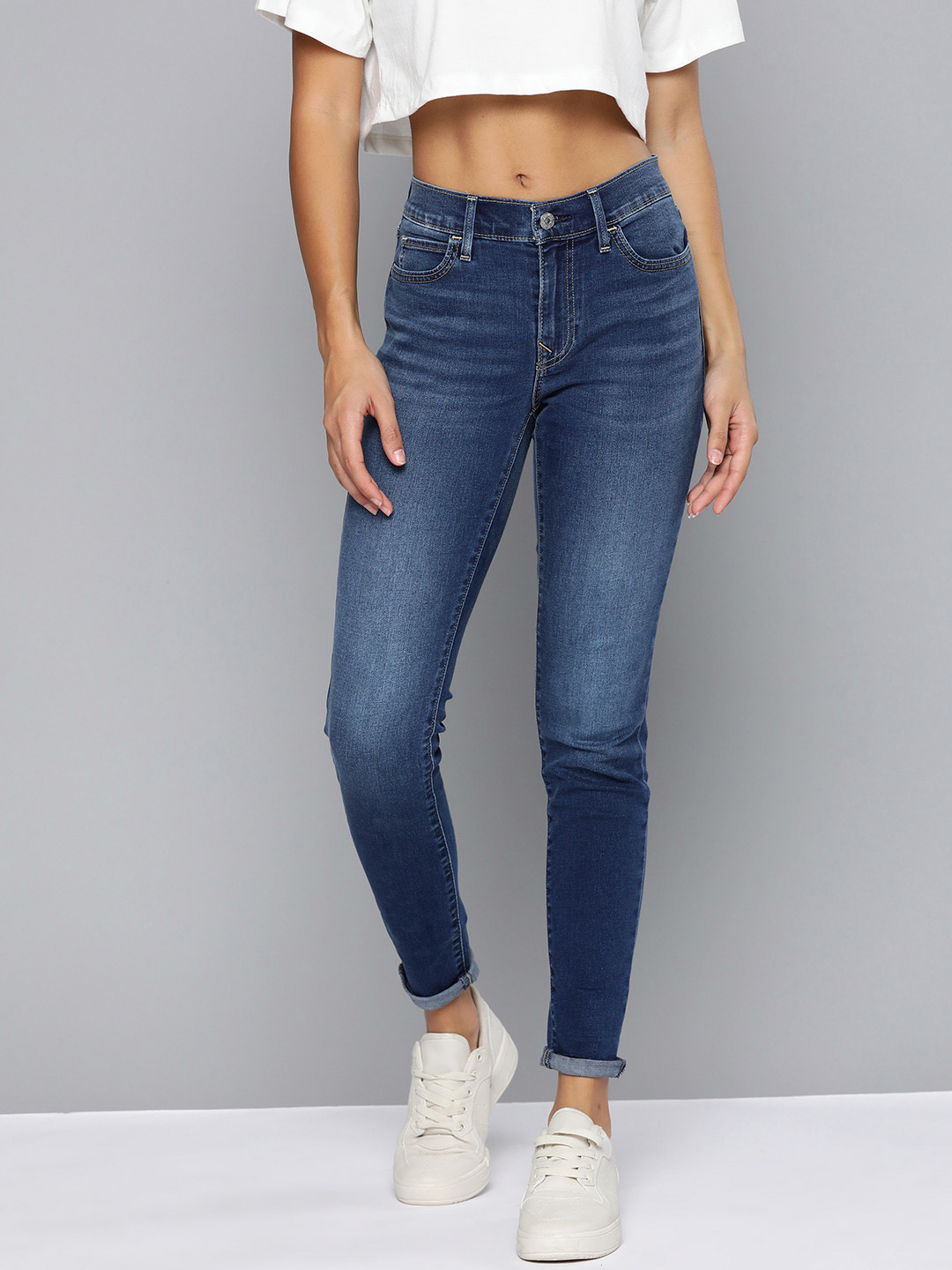 Buy Levis Women Mid Rise 710 Super Skinny Fit Jeans - Jeans for Women ...