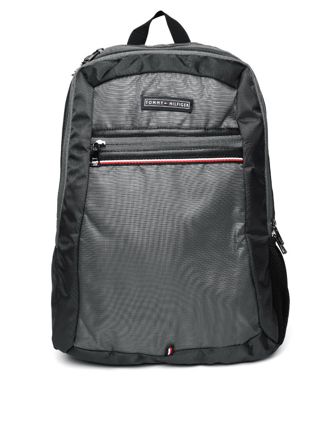 Buy Tommy Hilfiger Unisex Grey Textured Laptop Backpack Backpacks for