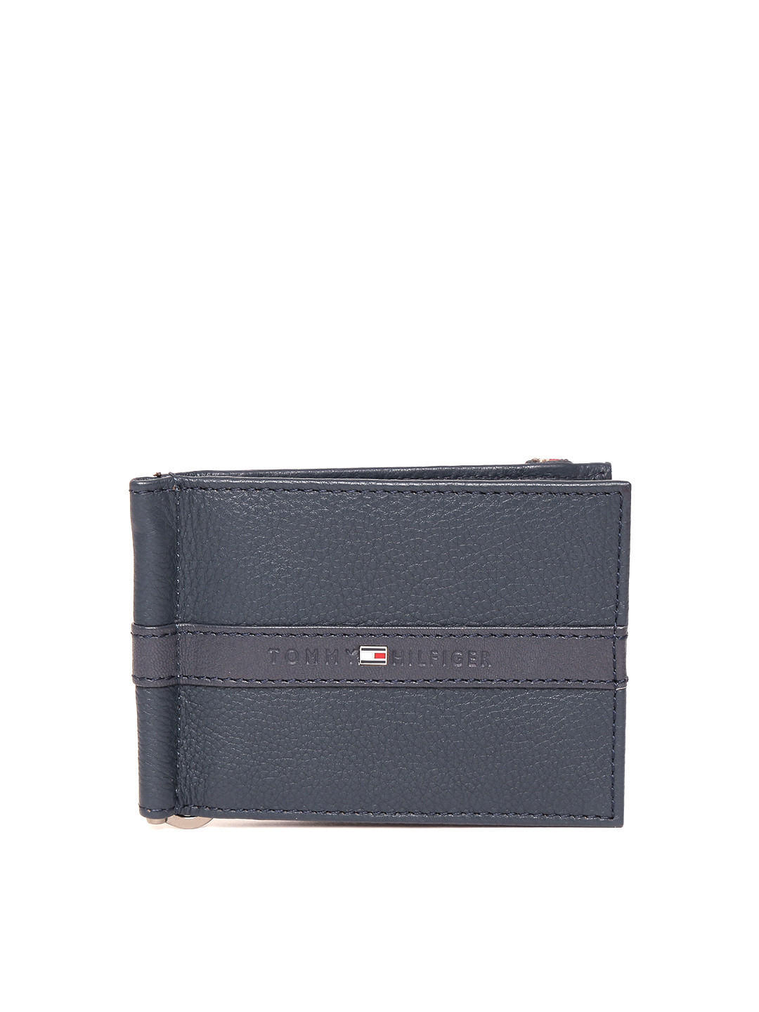 Buy Tommy Hilfiger Men Navy Blue Leather Card Holder Wallets for Men