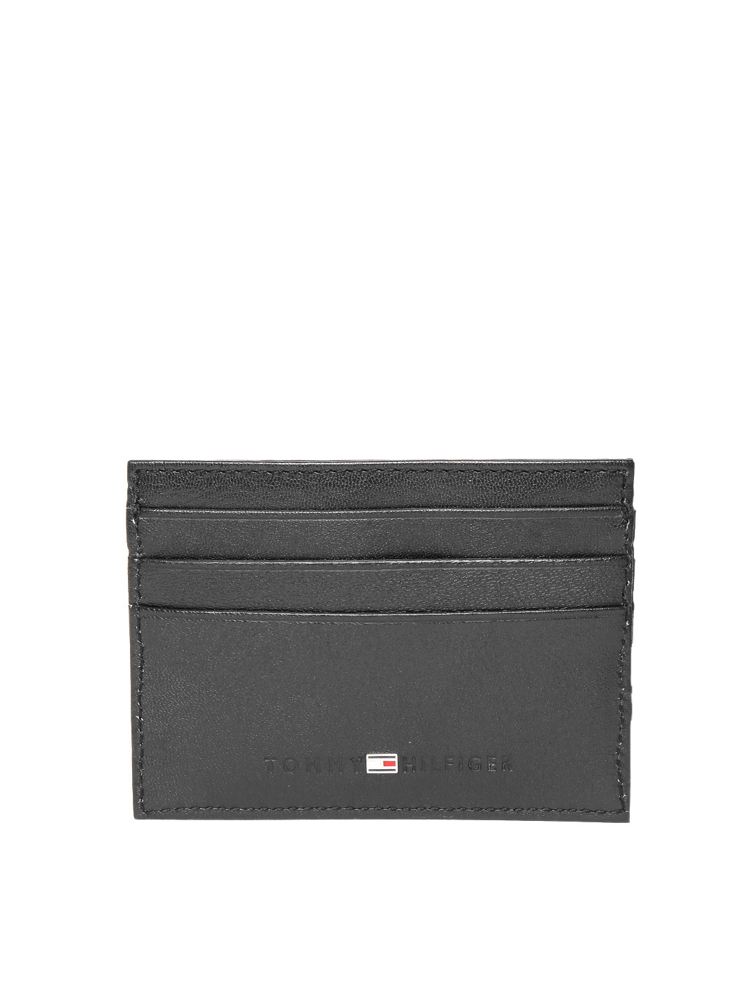 Buy Tommy Hilfiger Men Black Leather Card Holder Wallets for Men