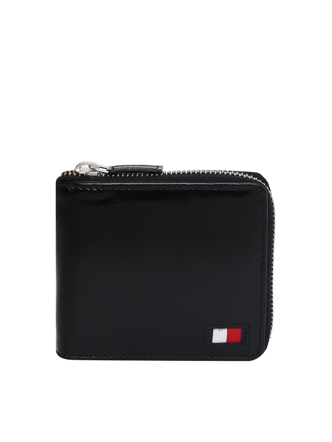 Buy Tommy Hilfiger Men Black Leather Zip Around Wallet Wallets for