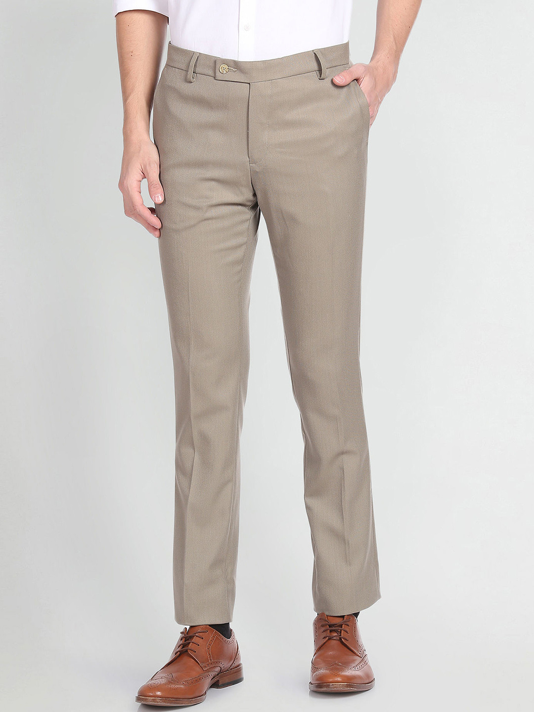 Buy Arrow Men Mid Rise Formal Trousers - Trousers for Men 24417924 | Myntra