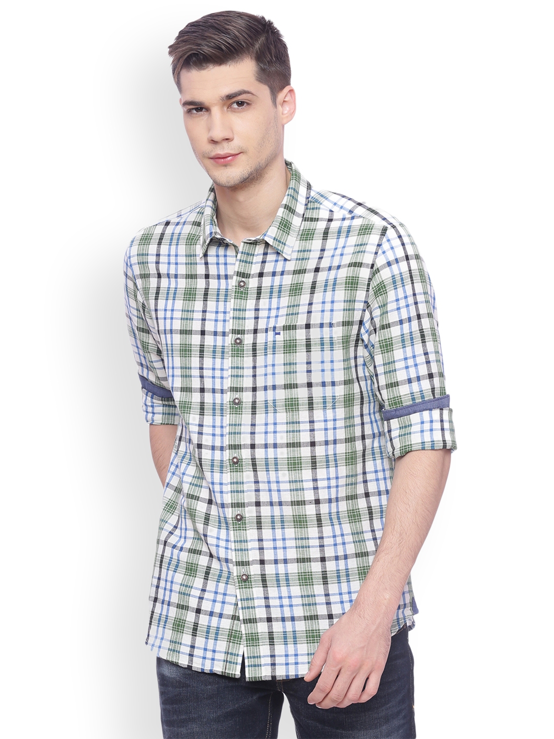 green checked shirt mens uk