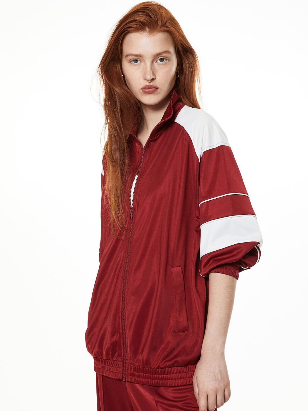 Buy H&M Oversized Track Jacket Jackets for Women 24432338 Myntra