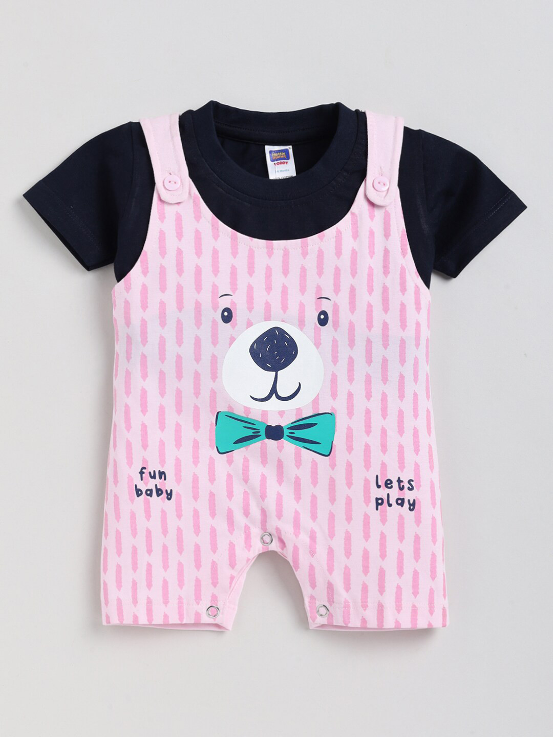 Buy Nottie Infants Printed Pure Cotton Rompers With T Shirt