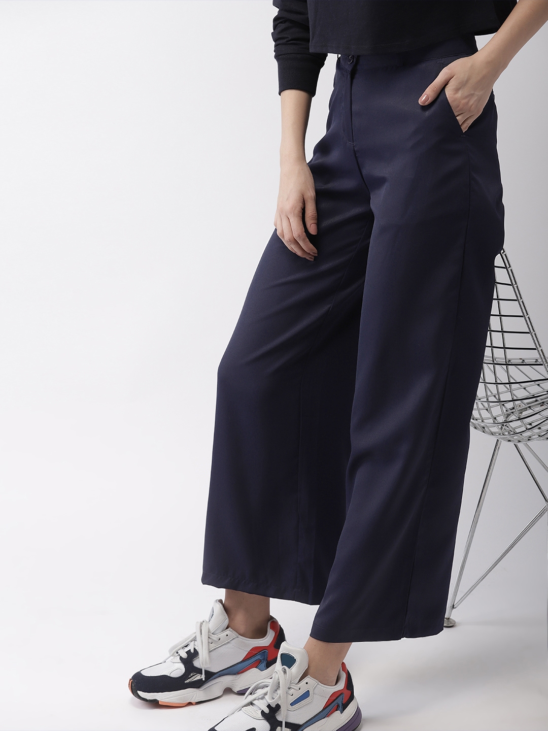 navy blue trousers women