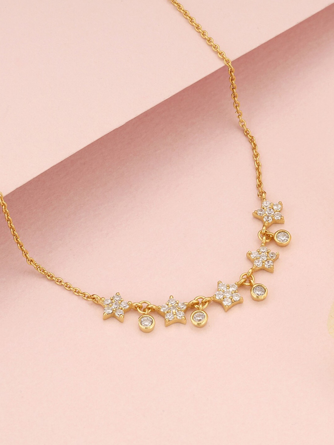 Buy GIVA 925 Silver Golden Floral Serenade Necklace - Necklace And ...