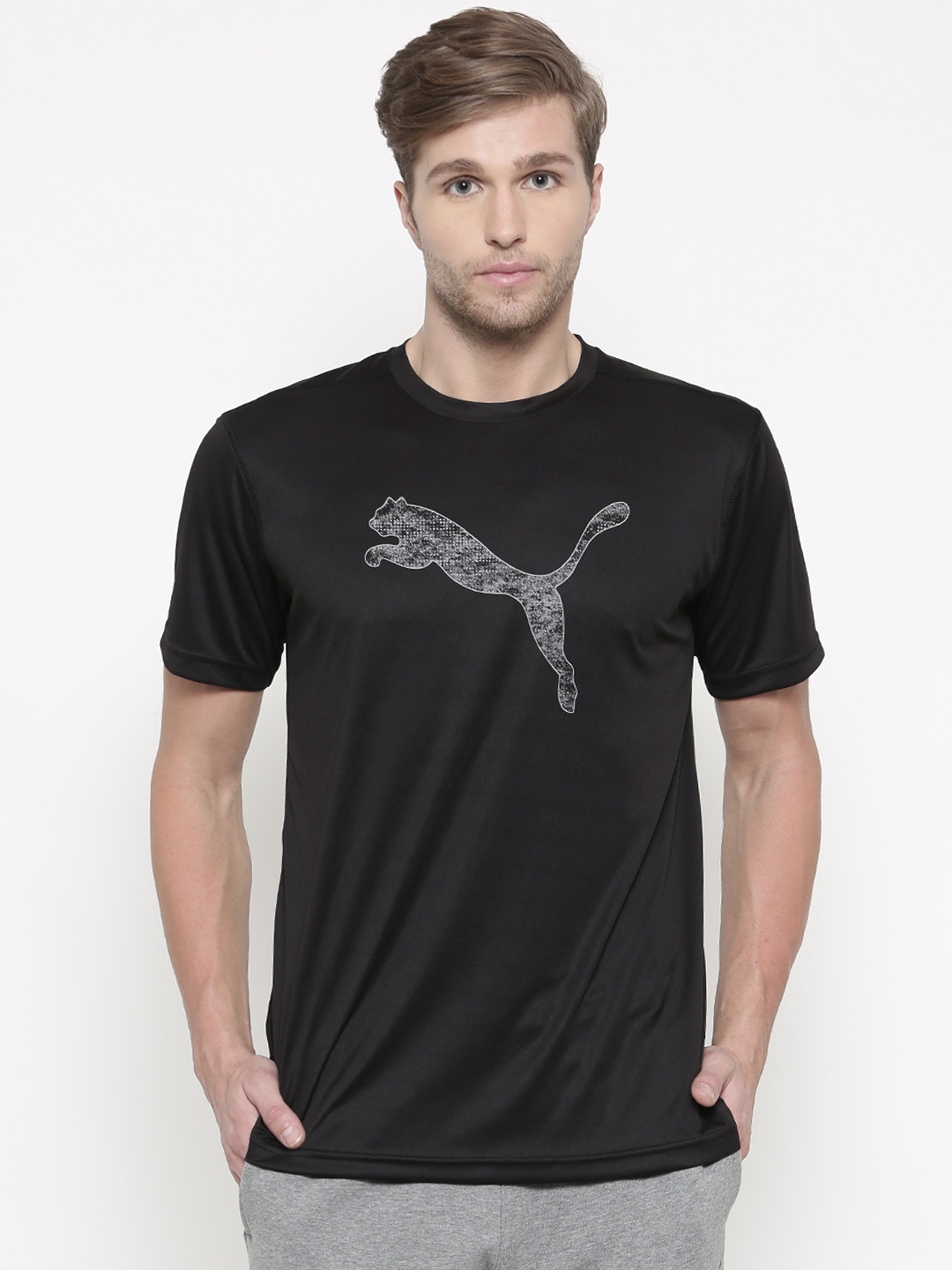 Buy Puma Men Black Essential CAT T Shirt - Tshirts for Men 2445624 | Myntra