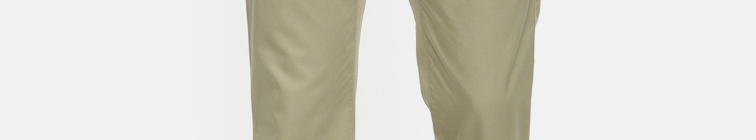 Buy ColorPlus Men Beige Regular Fit Solid Regular Trousers - Trousers ...