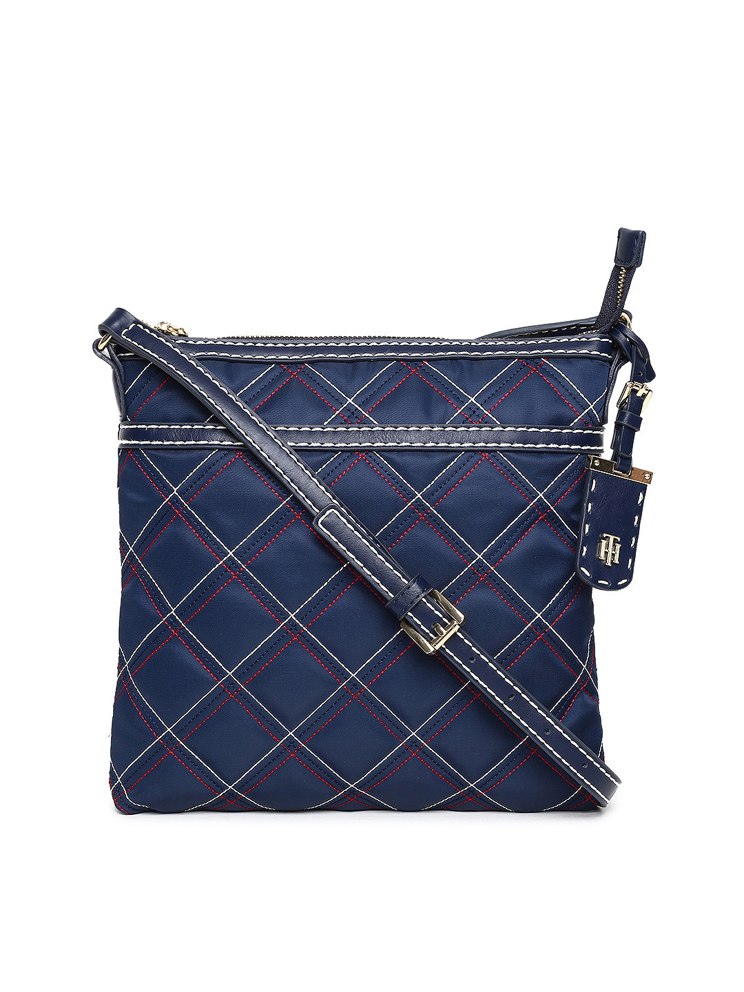 Buy Tommy Hilfiger Navy Quilted Sling Bag Handbags for Women 2447269