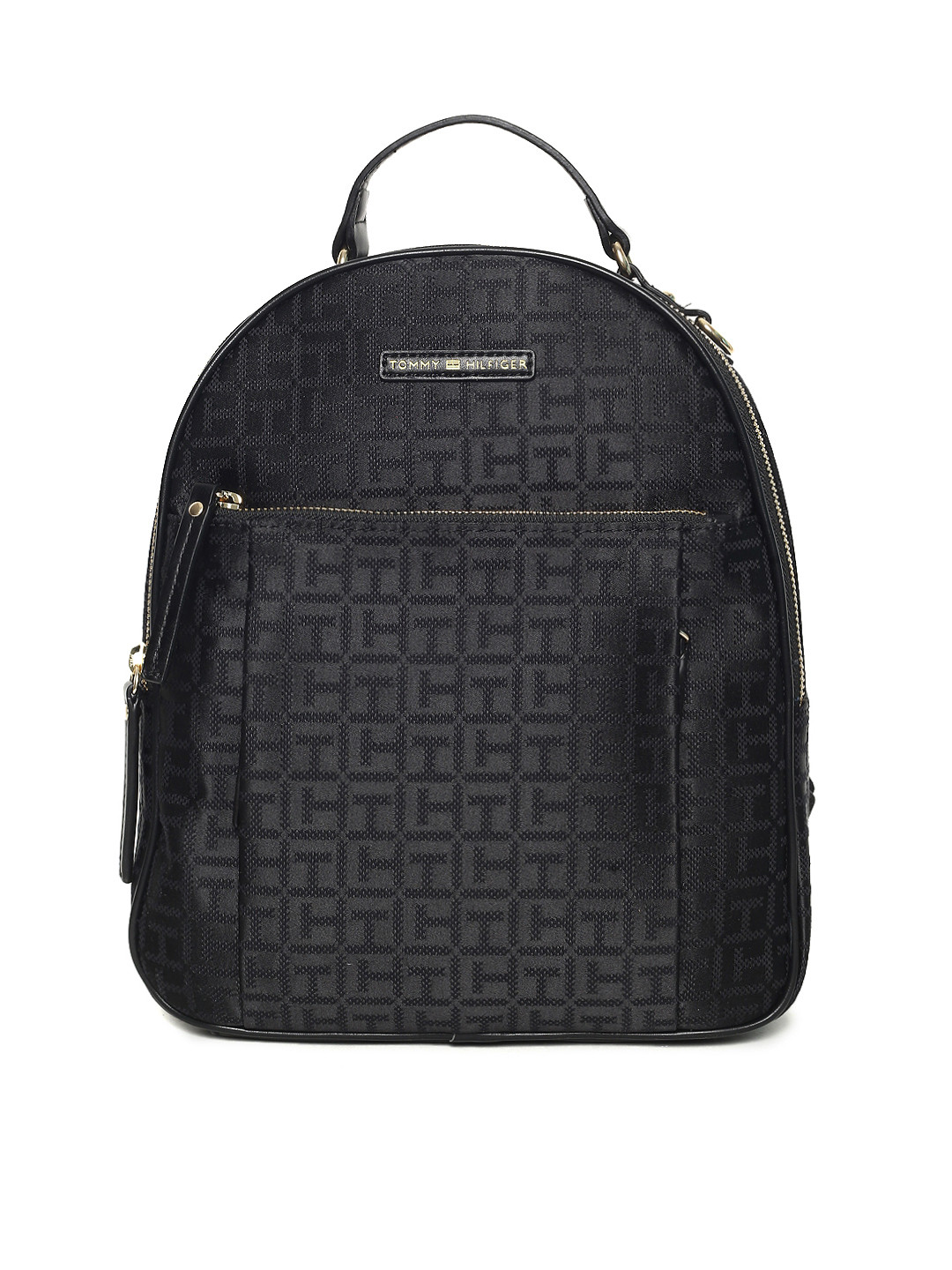Buy Tommy Hilfiger Women Black Textured Backpack Backpacks for Women