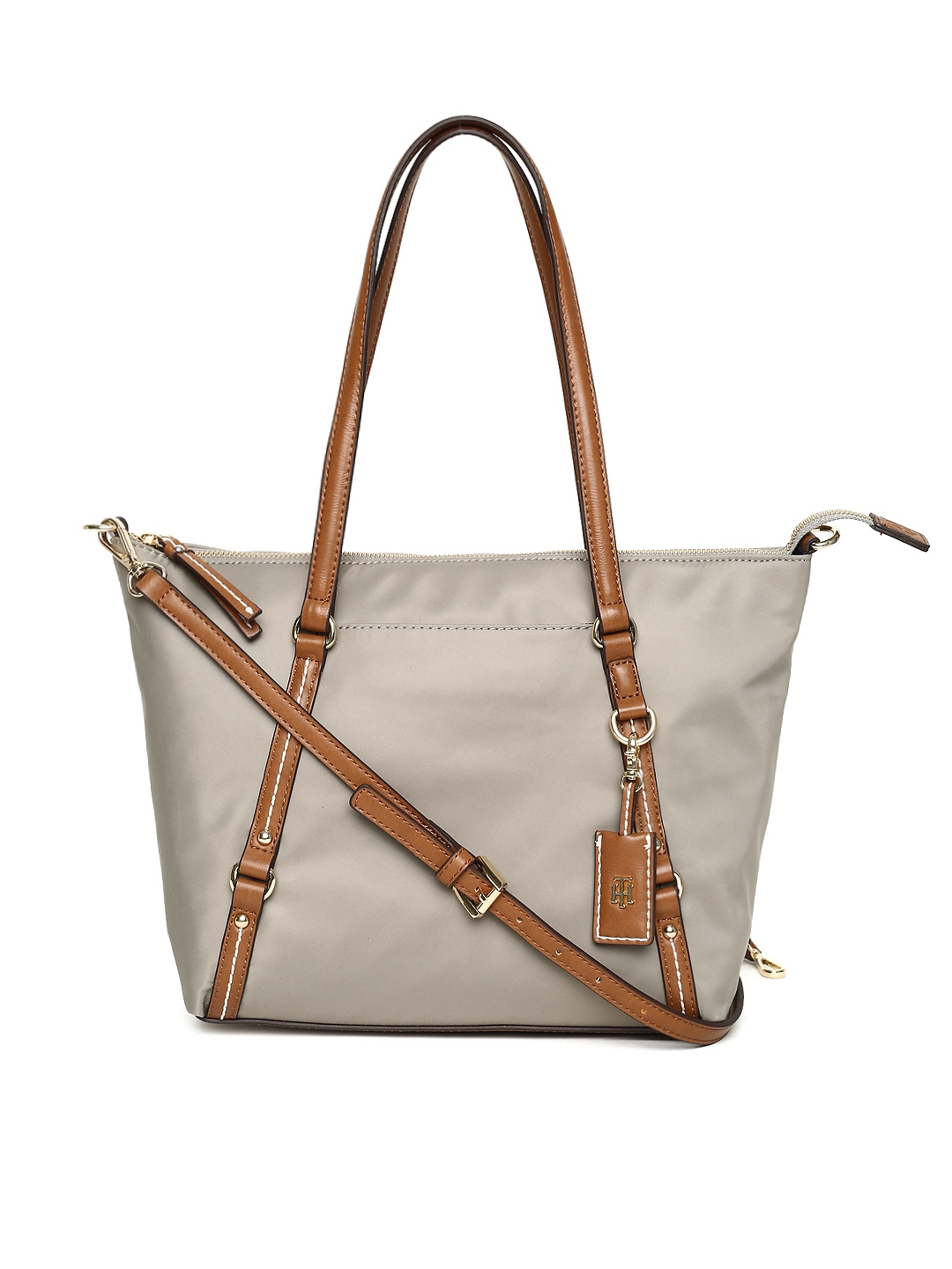 Buy Tommy Hilfiger Women Beige Solid Tote Bag - Handbags for Women ...
